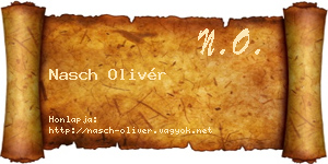 Nasch Olivér névjegykártya
